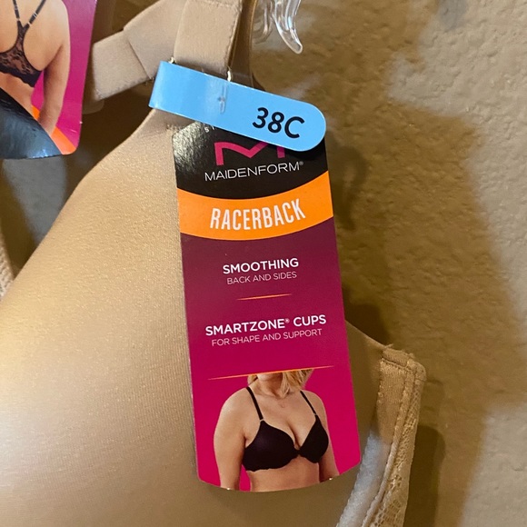 SALE NWT Full Coverage Racerback Bra in Nude - Picture 2 of 10